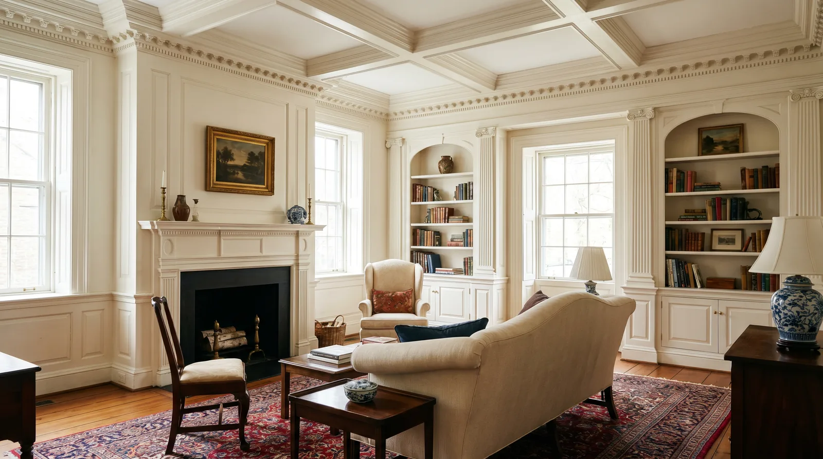 Frederick Maryland older character home with freshly painted woodwork